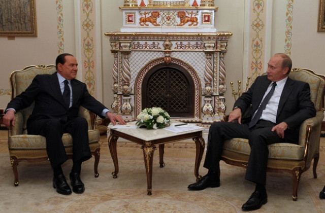 Путин и Берлускони обсъдиха включването на германски компании в Южен поток
