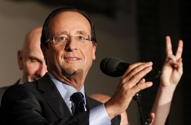 Портрет на кандидата на френските социалисти за президент Франсоа Оланд
