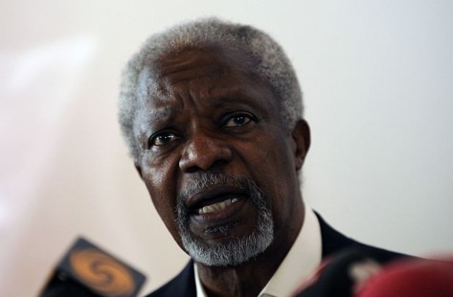 Кофи Анан подкани ООН да окаже натиск върху Сирия за постигане на примирие