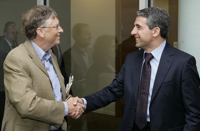 Плевнелиев предложи на Бил Гейтс БАН да се включи в работата на фондацията му