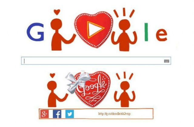 Google приготви кексчета в любовен Doodle за празника