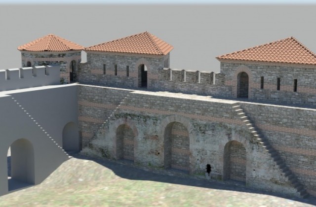Новите кули на крепостната стена в Хисърлъка ще се виждат осветени от Конявската планина