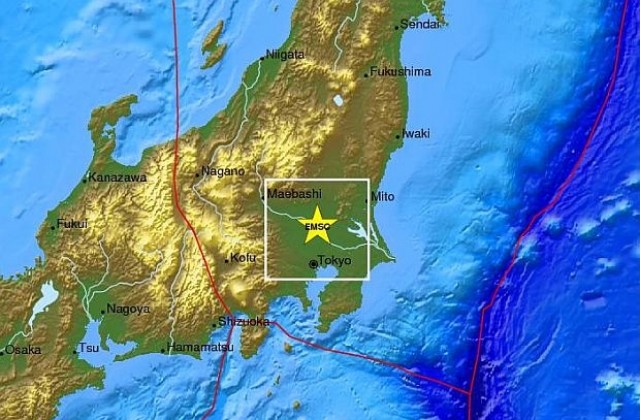 Земетресение с магнитуд 5.6 по Рихтер разлюля Токио