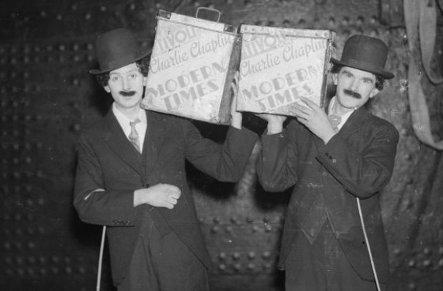 5 февруари: Чаплин снима „Модерни времена” - последния си ням филм