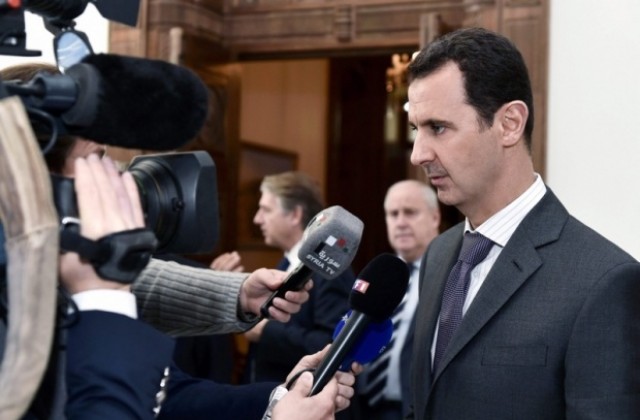 Асад: Подпомагането на терористите става основно през Турция