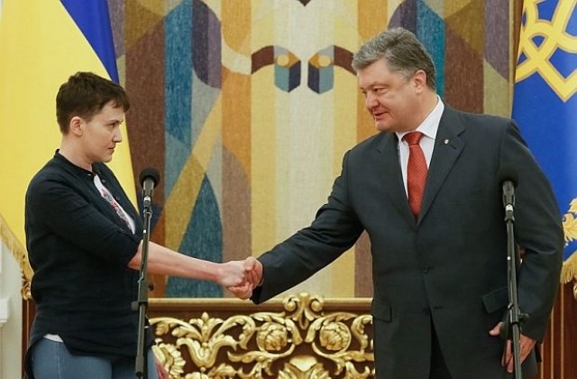 Порошенко: Както прибрахме Надя у дома, така ще си върнем Донбас и Крим