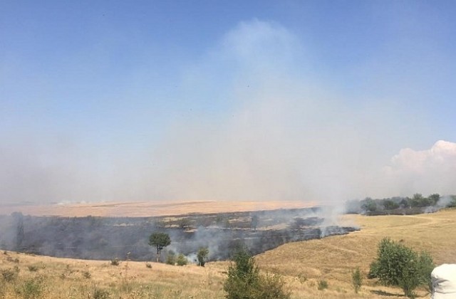 Пет часа гасиха голям пожар край Севар, после пламна пак