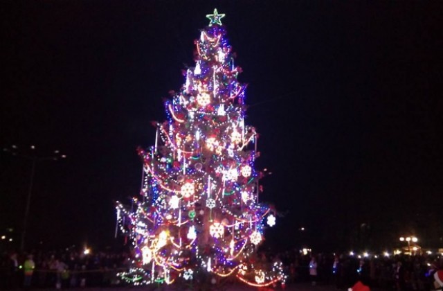 С камбанен звън, грейна Коледната елха в Кюстендил, освети я заря