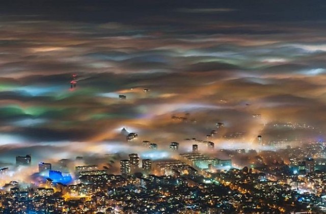 Кадър на забулената в мъгла София  – в топ 20 на National Geographic