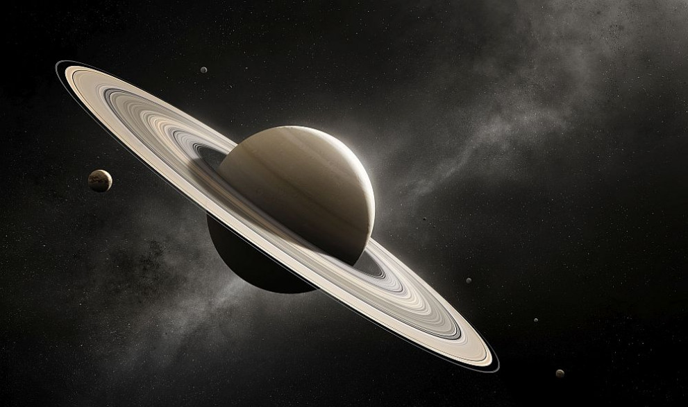 Сатурн и неговите по-големи луни. Снимката е илюстративна