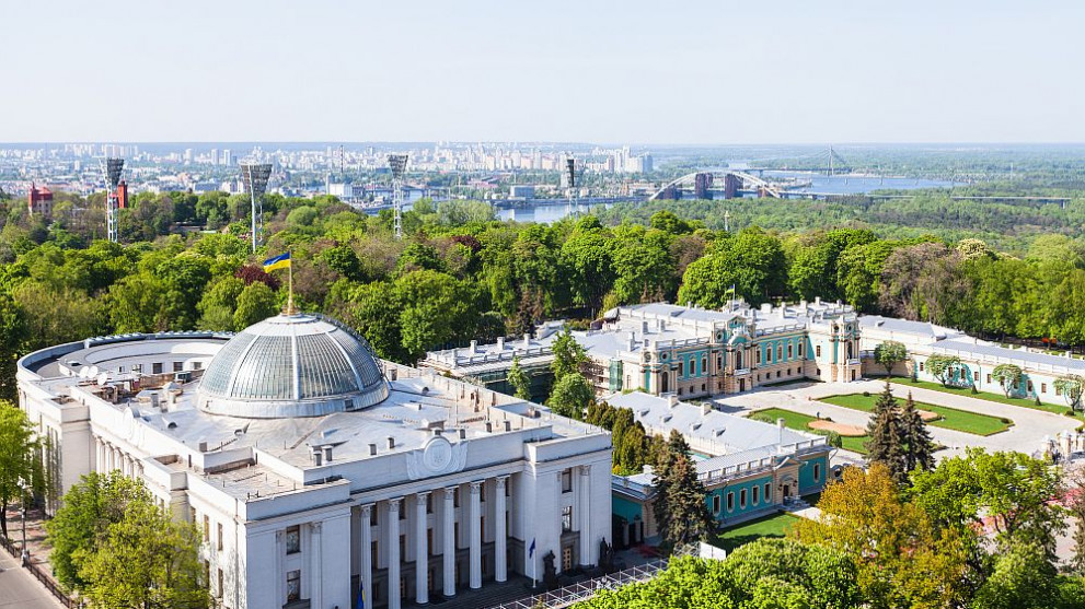 Сградата на украинския парламент в Киев