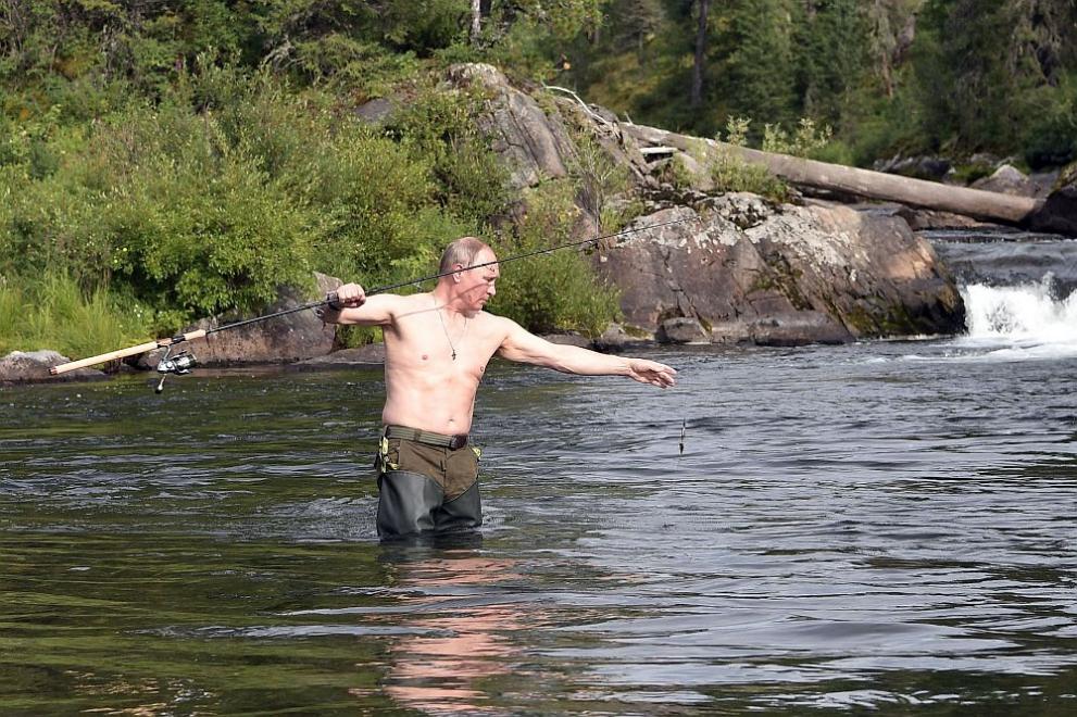  Владимир Путин на риба в Южен Сибир 