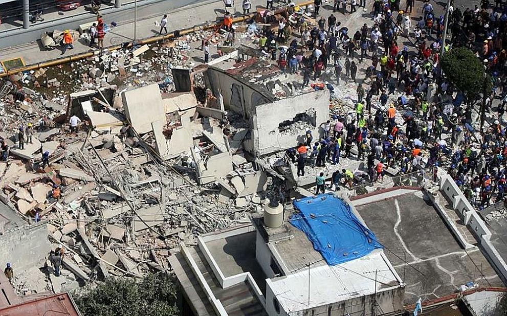 щети земетресение Мексико