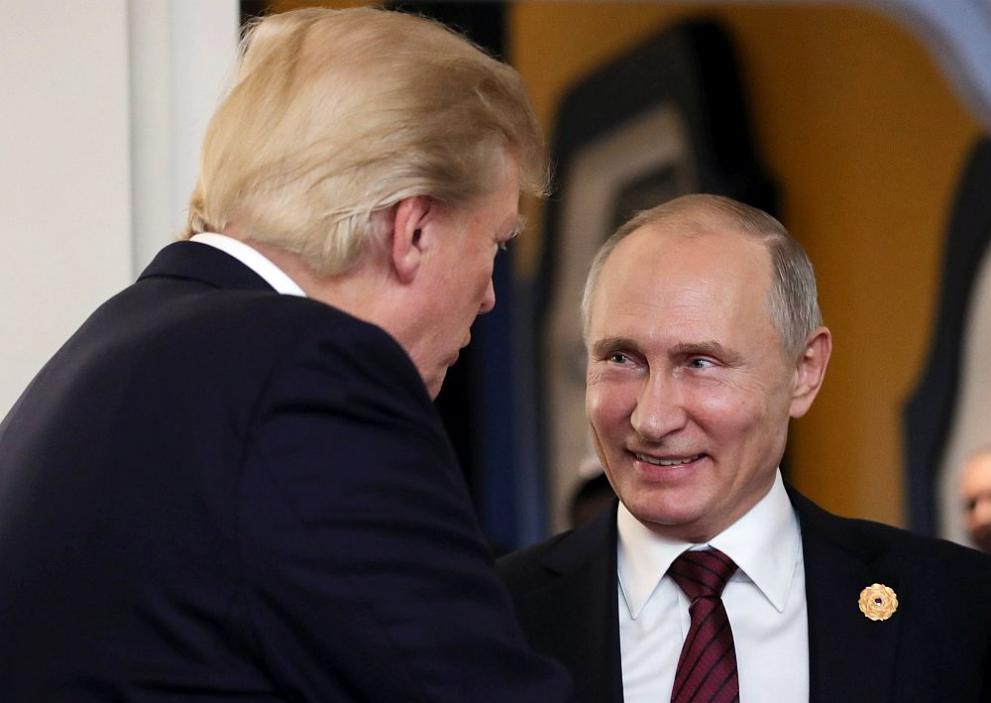 Президентът на САЩ Доналд Тръмп и руският му колега Владимир Путин