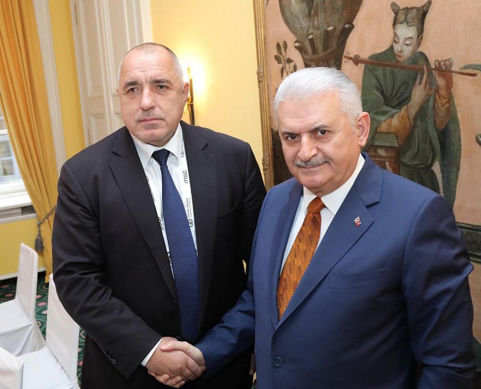 Премиерите на България и Турция Бойко Борисов и Бинали Йълдъръм