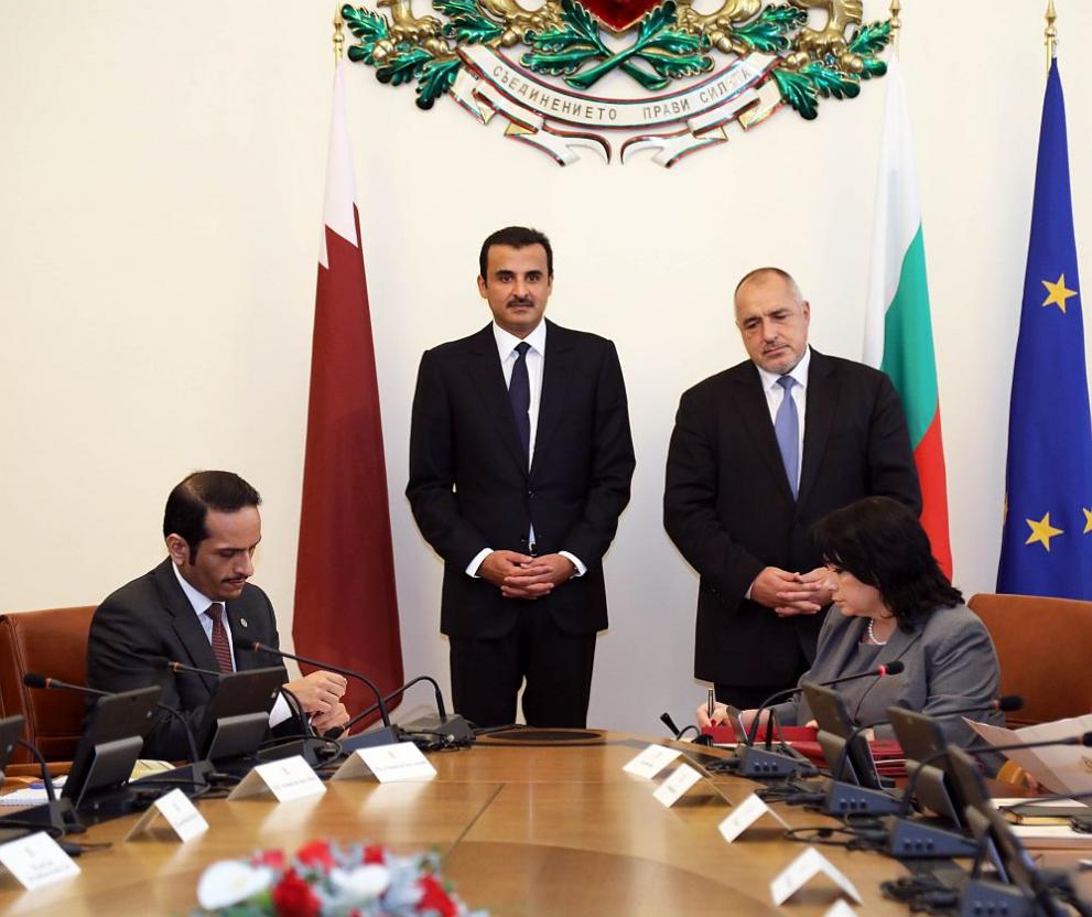  Премиерът Бойко Борисов и емирът на Катар шейх Тамим бин Хамад Ал Тани 
