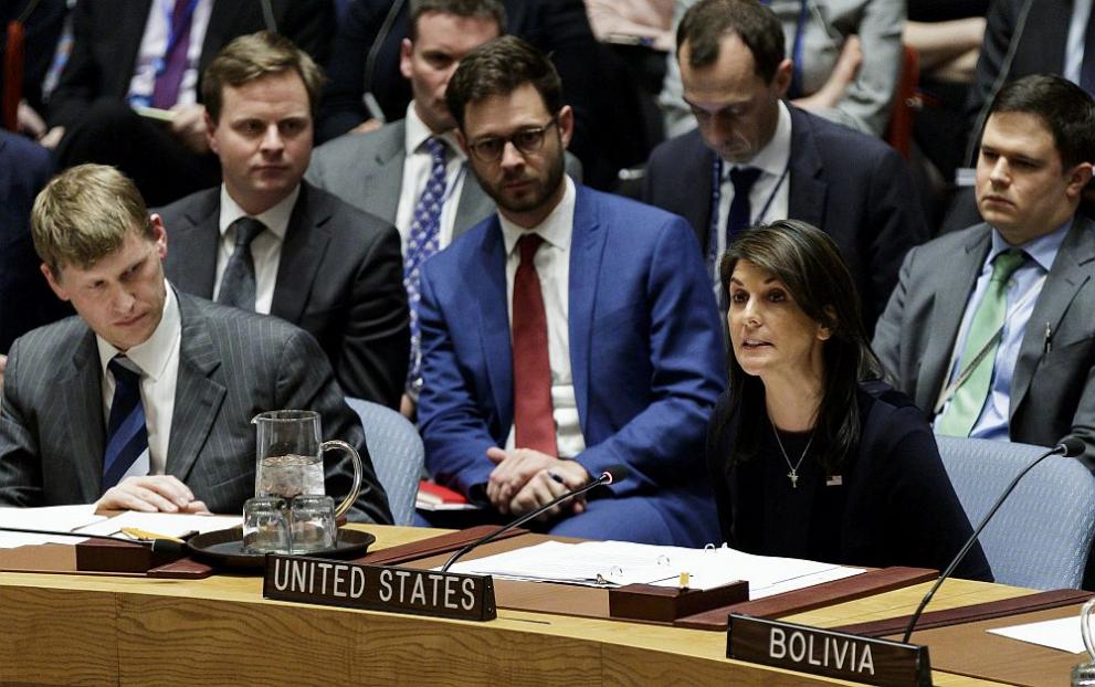 Постоянният представител на САЩ в ООН Ники Хейли