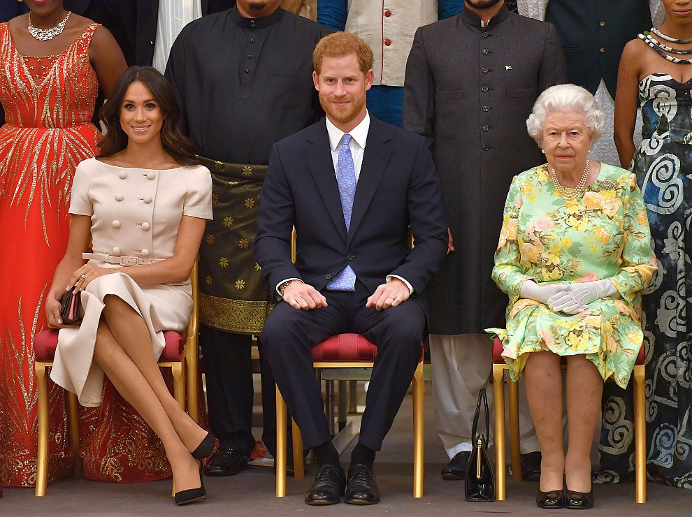  Херцогиня Меган, принц Хари и кралица Елизабет Втора 