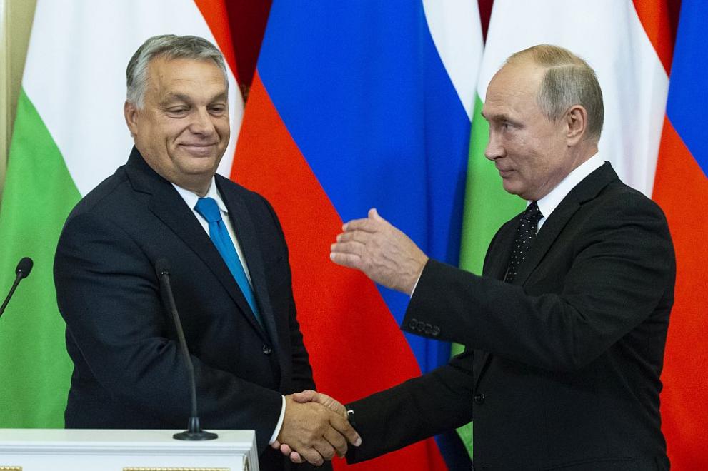 Руският президент Владимир Путин и унгарският премиер Виктор Орбан