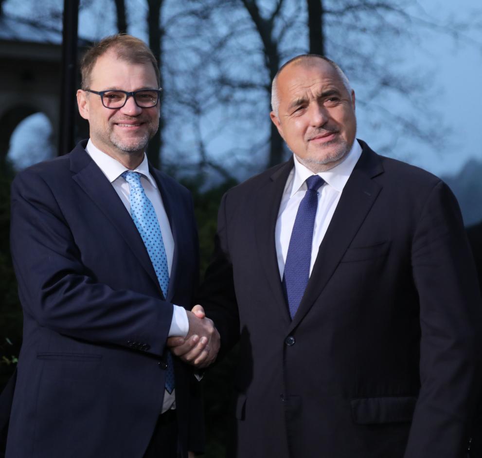 Бойко Борисов се срещна с финландския министър-председател Юха Сипиле