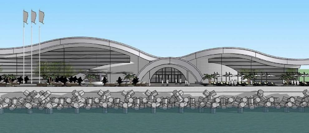 Новият спортен комплекс в Поморие е проектиран във формата на чайка.
