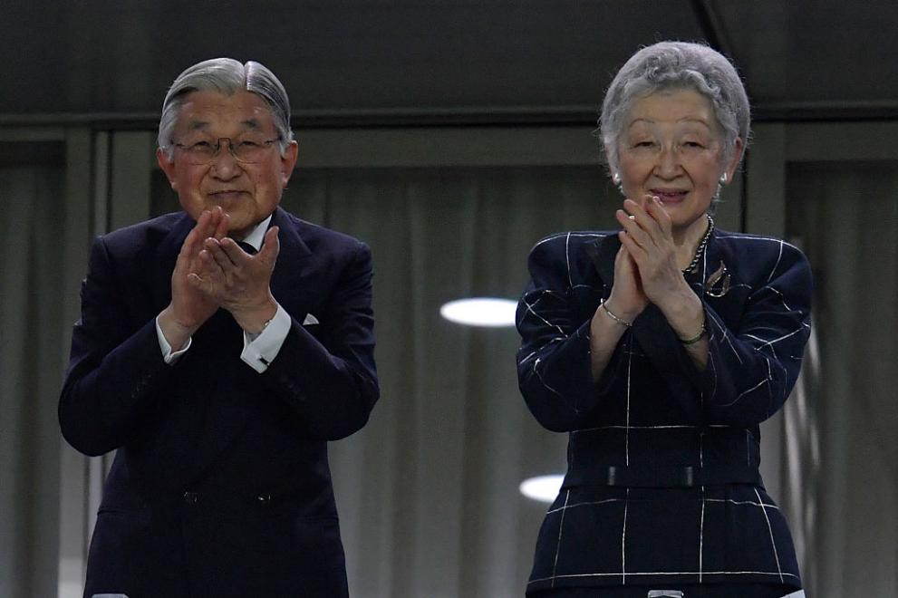 Бившият японски император Акихито и бившата императрица Мичико
