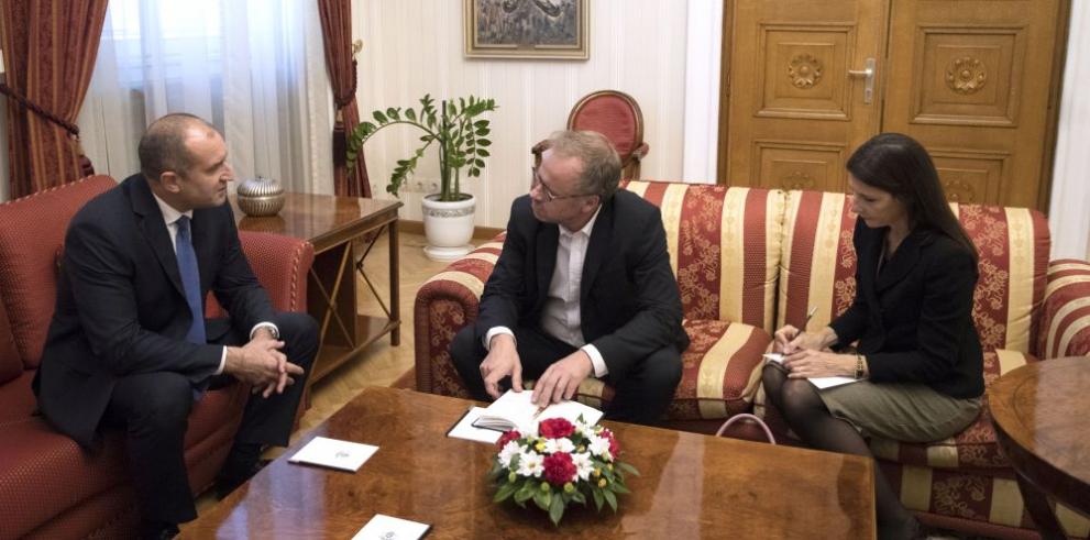  Президентът Румен Радев и генералният секретар на Репортери без граници Кристоф Делоар разискаха положението на медийната среда в България 
