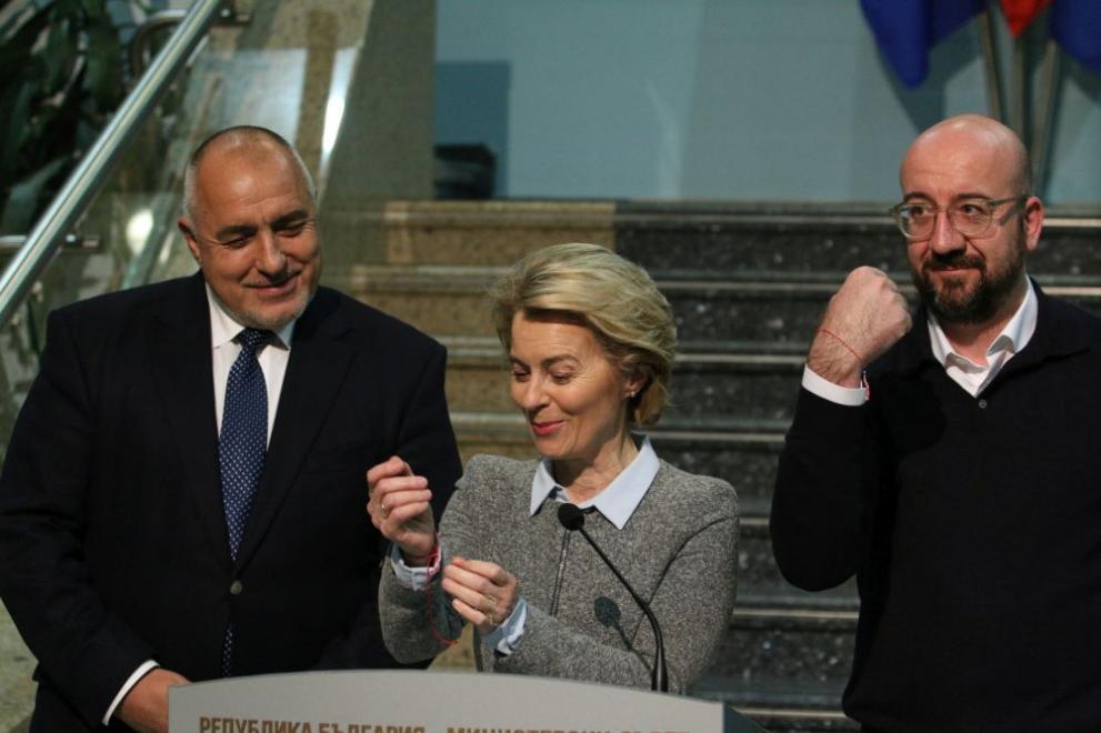 Борисов граница председателя на Европейския съвет Шарл Мишел и председателя на Европейската комисия Урсула фон дер Лайен
