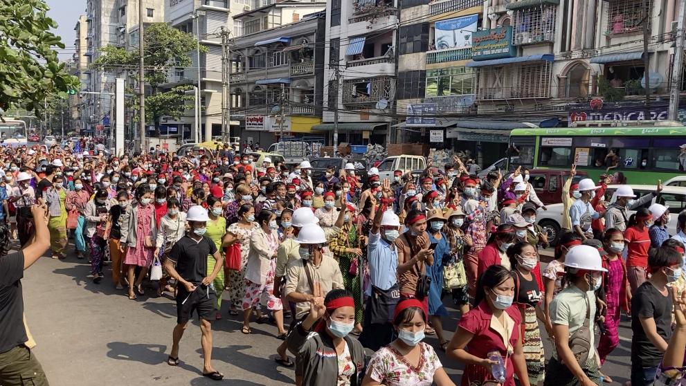 Мианма протест преврат
