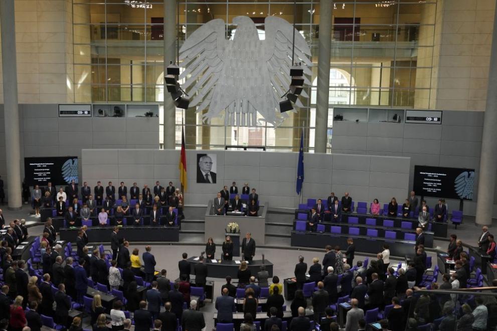  В немския парламент уважиха Михаил Горбачов с минута безмълвие 