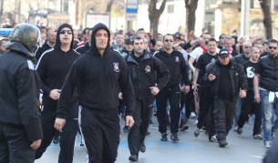 Шествието на агитки преди мача