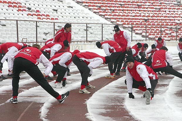 Първа тренировка на ЦСКА за 2008 година1