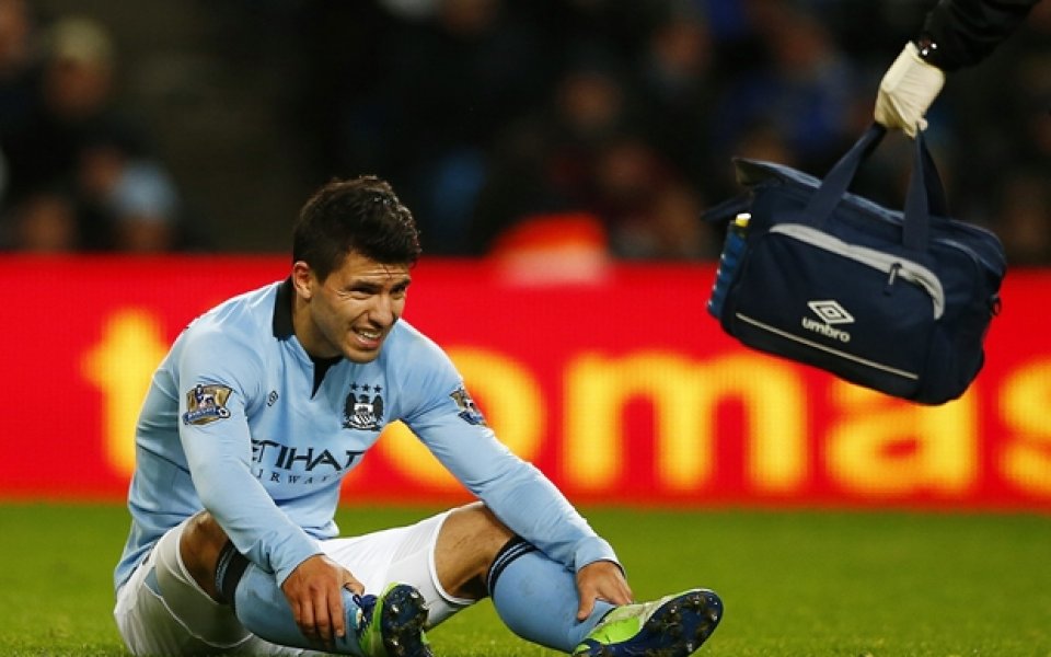 Агуеро под въпрос за сблъсъка с Арсенал