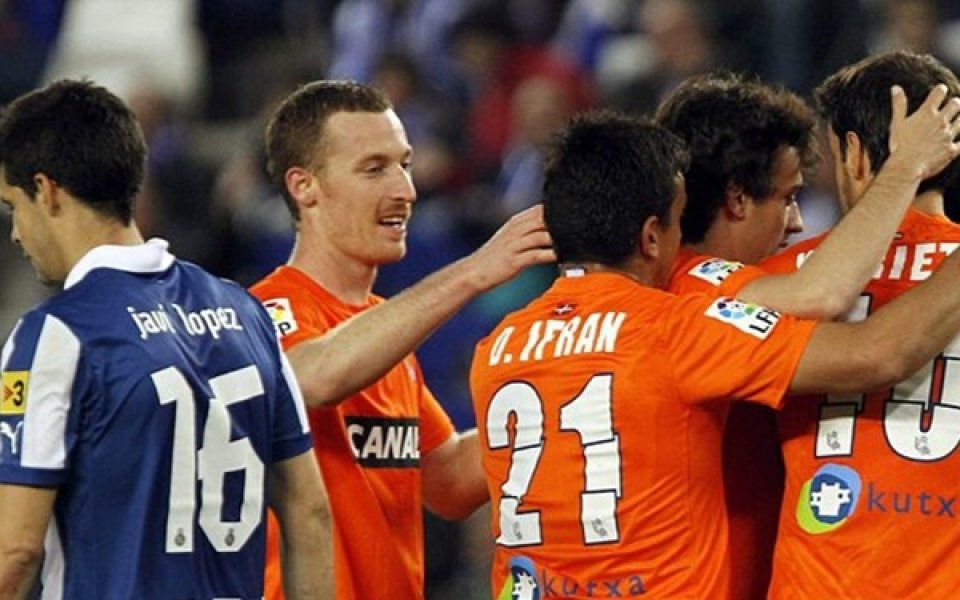 Десетина минути за Марто Петров, Еспаньол и Сосиедад си стиснаха ръцете на точка