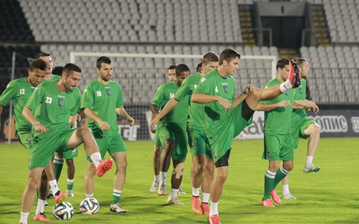 Лудогорец тренира преди мача с Партизан