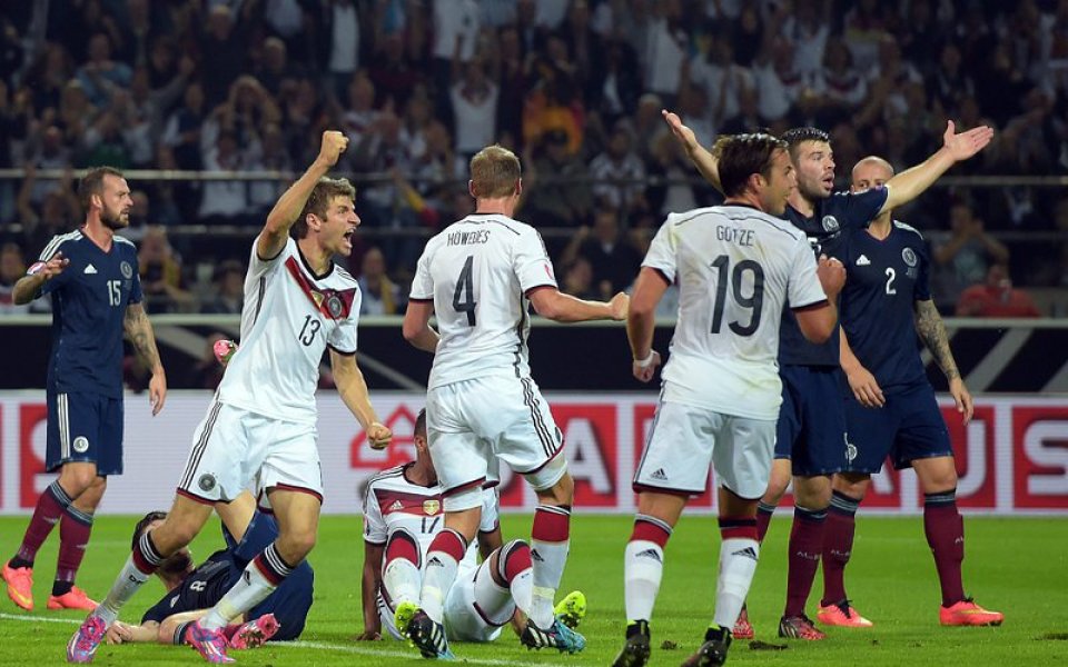 Мъчен успех за Германия срещу Шотландия