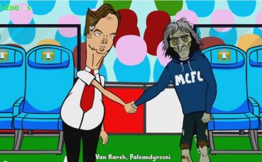 ВИДЕО: Дербито на Манчестър в забавна анимация