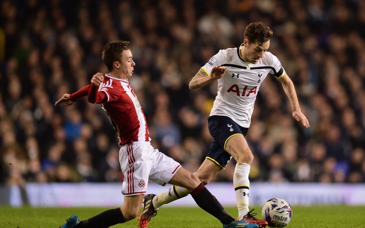 Вижте по-интересните моменти от първата част на мача Тотнъм - Шефилд Юн