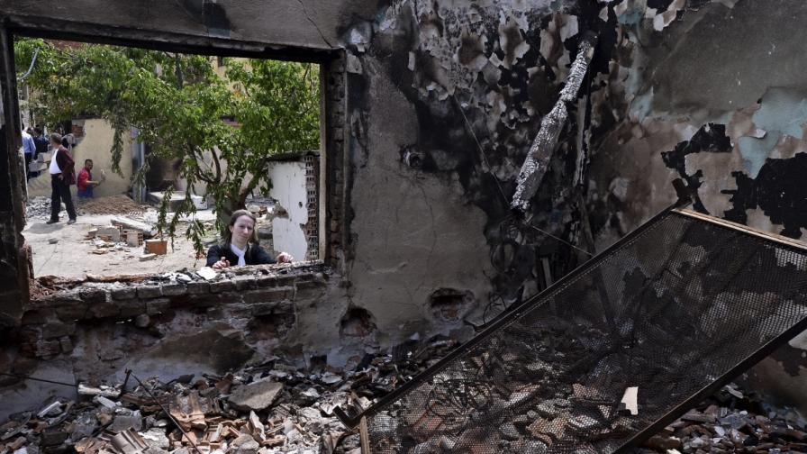 Кадър от разрушенията в Куманово