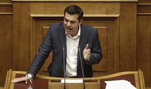 Премиерът Алексис Ципрас говори в гръцкия парламент