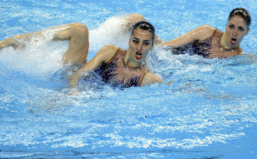 Красотата на синхронното плуване на Европейските игри в Баку
