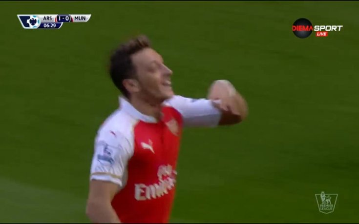 Арсенал поведе с два бързи гола срещу Манчестър Юнайтед