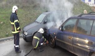 Лек автомобил се самозапали и блъсна друга кола