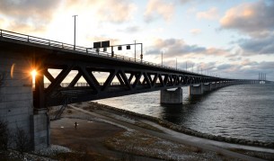 Мостът Йоресунд, който свързва Дания и Швеция