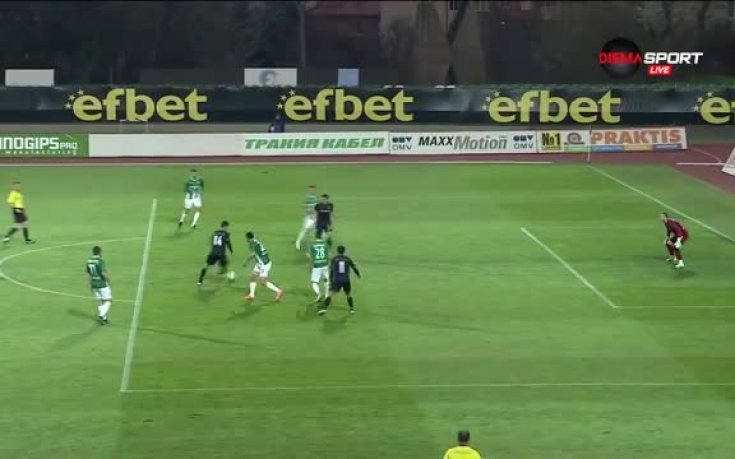Попадението на Марселиньо за 2:0 за Лудогорец срещу Берое