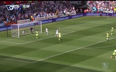 Суонси Сити - Манчестър Сити 1:1 /първо полувреме/