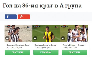Избери Гола на последния кръг в А група!