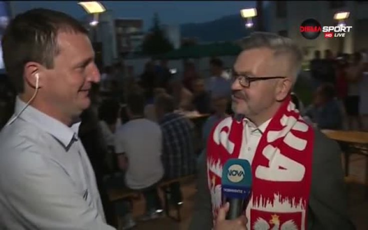 Посланиците на Германия и Полша гледат мача