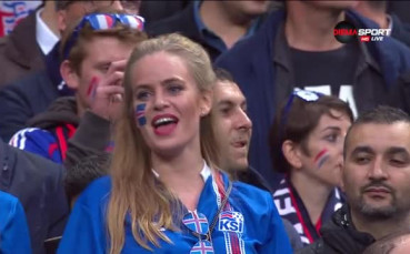 Красива подкрепа за исландците на Стад дьо Франс