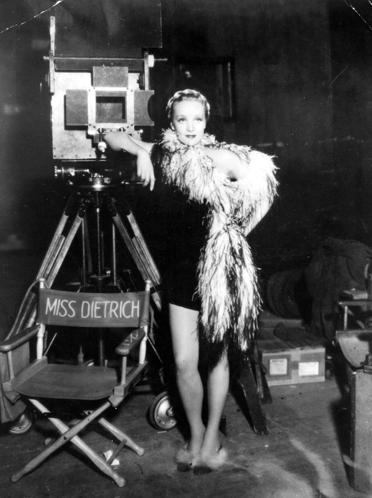 Марлене Дитрих става част от първата германска филмова продукция, в която се говори - "Синият ангел" от 1930 г. Във филма Марлене се превъплъщава в кабаретна певица и танцьорка и става звезда в САЩ
